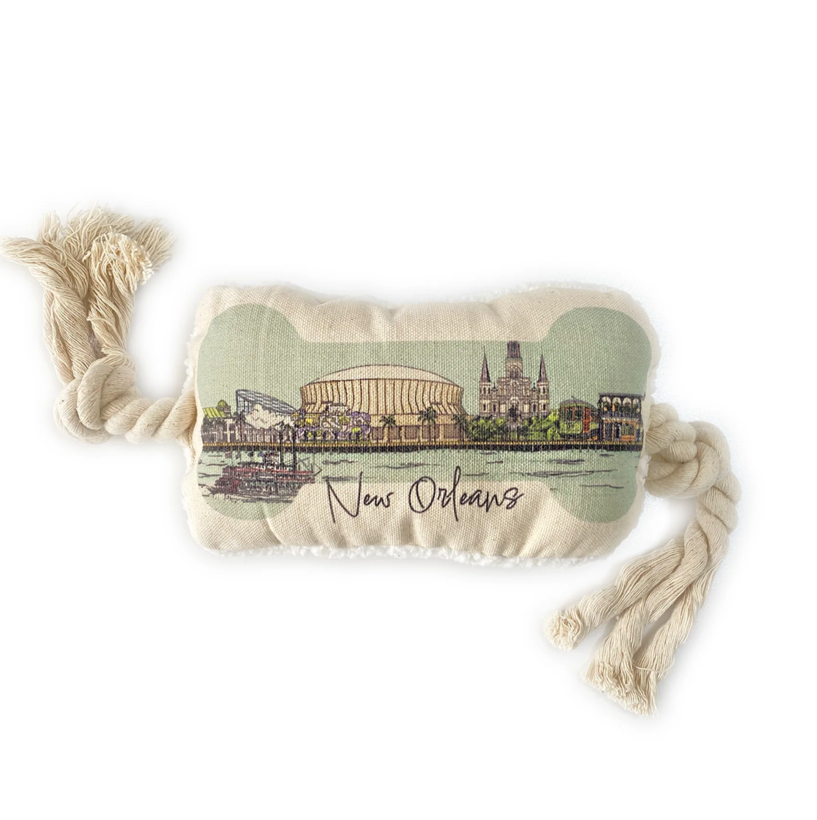 New Orleans Skyline Dog Rope Toy