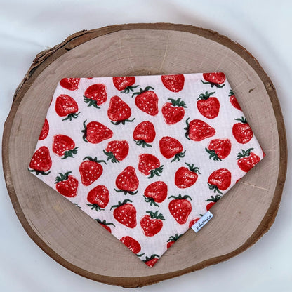 Strawberry Over the Collar Dog Bandana