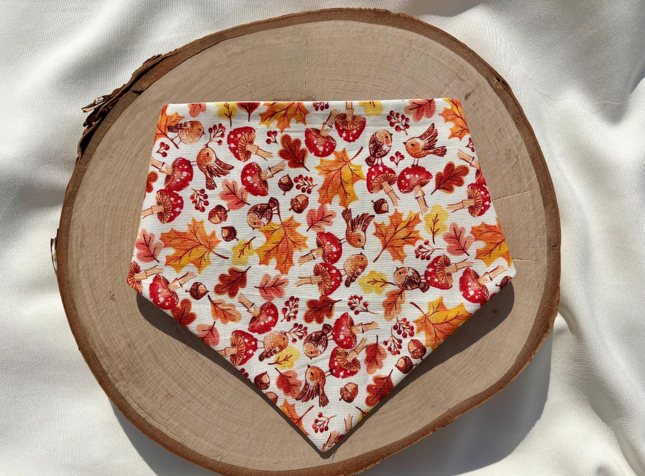 Fall Leaves Over the Collar Bandana